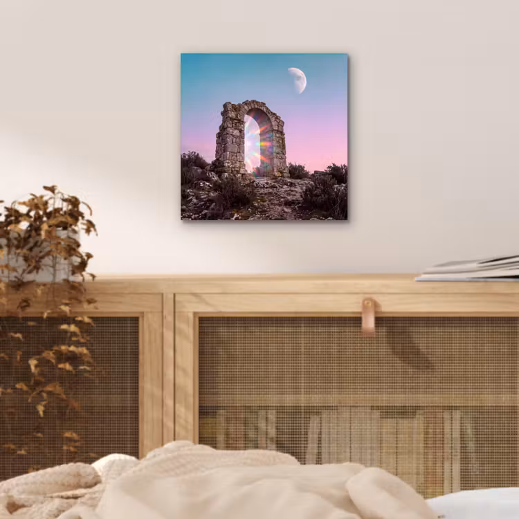 Alu-Dibond-Bild - Bogen – Regenbogen – Mond — 4