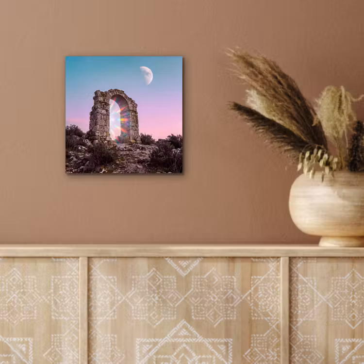 Alu-Dibond-Bild - Bogen – Regenbogen – Mond — 5
