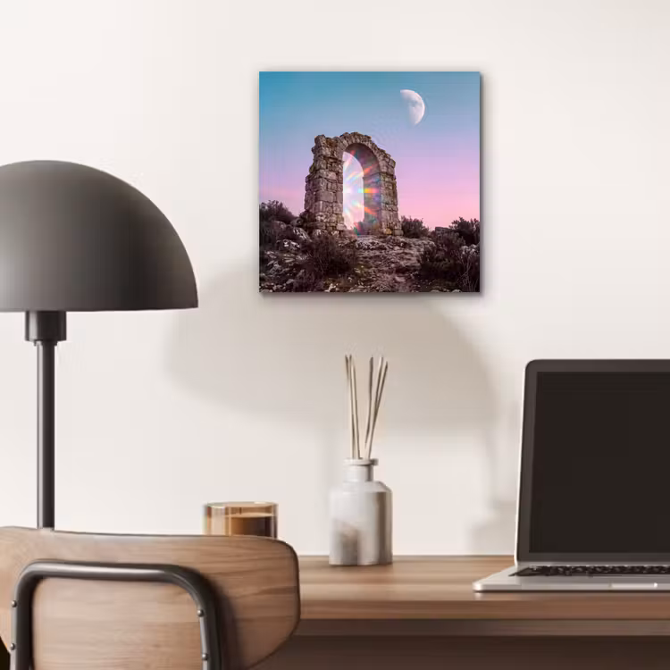 Alu-Dibond-Bild - Bogen – Regenbogen – Mond — 6
