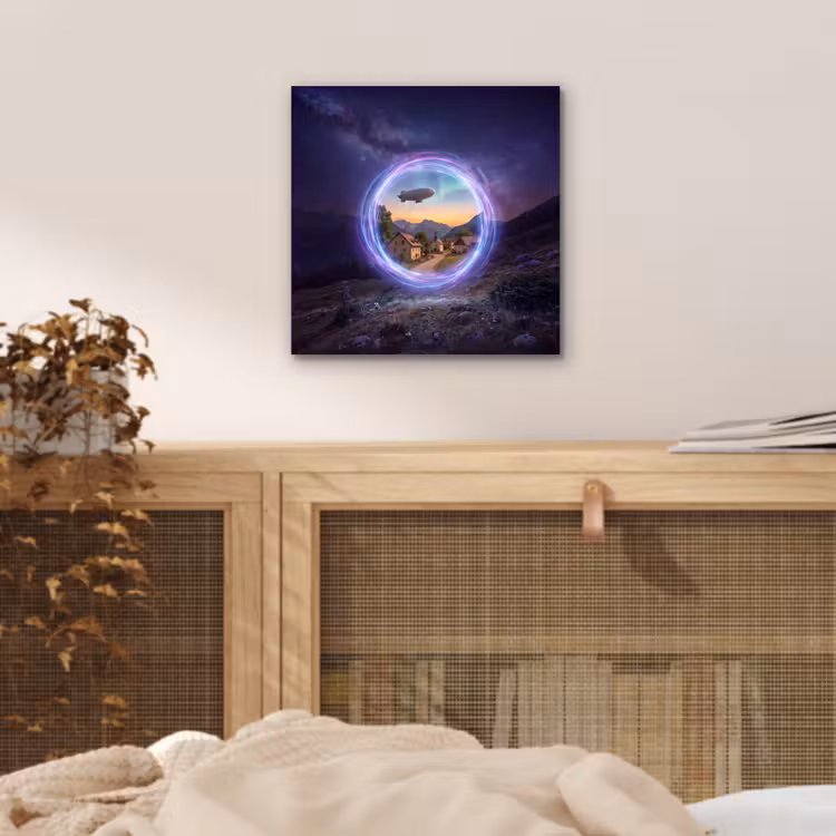Alu-Dibond-Bild - Portal – Dorf – Fantasie — 4