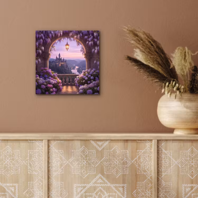 Alu-Dibond-Bild - Schloss – Fluss – Abend — 5