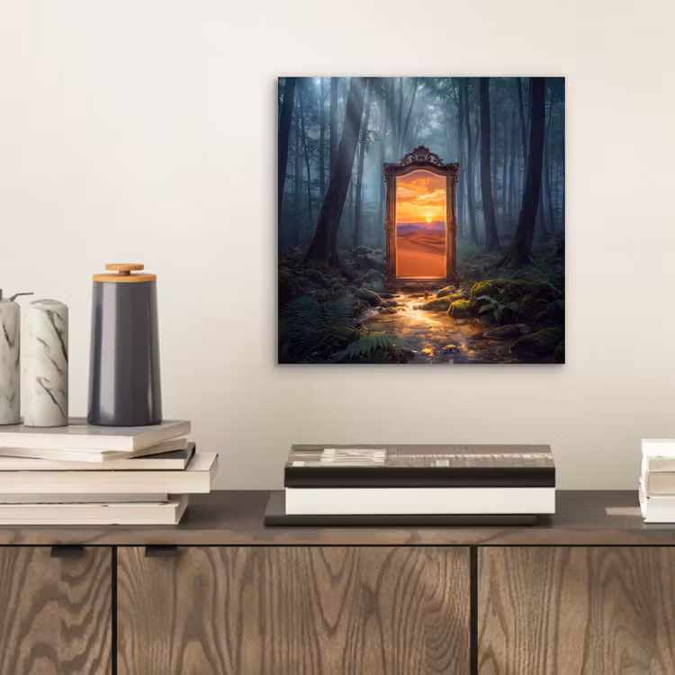 Alu-Dibond-Bild - Spiegel – Wald – Natur — 2