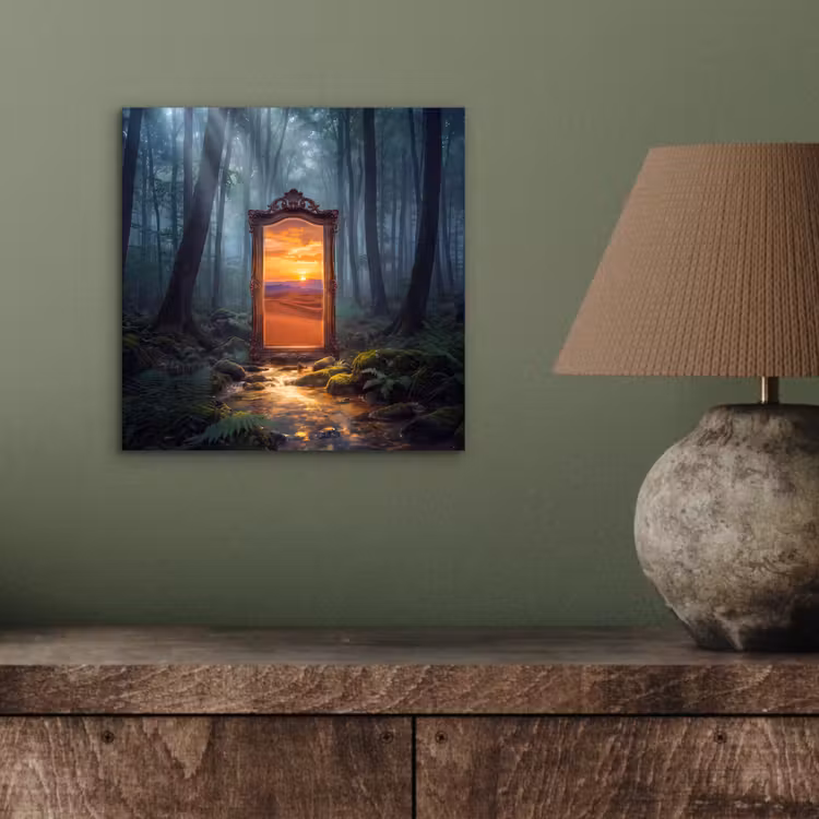 Alu-Dibond-Bild - Spiegel – Wald – Natur — 3