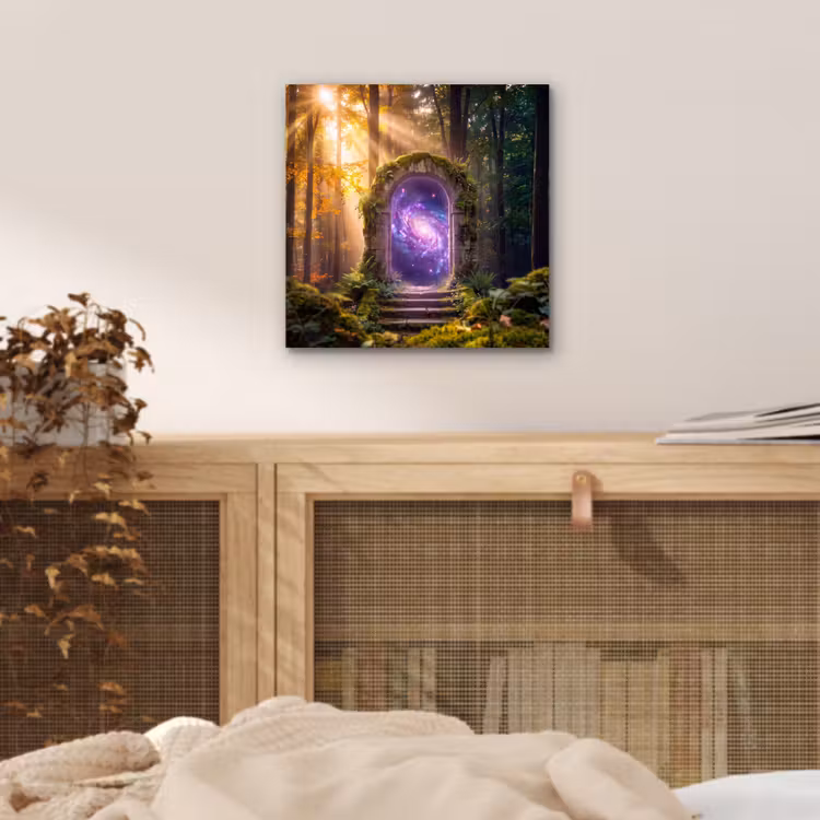 Alu-Dibond-Bild - Tor – Kosmos – Wald — 4