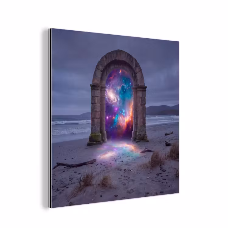 Alu-Dibond-Bild - Tor – Strand – Raum — 1
