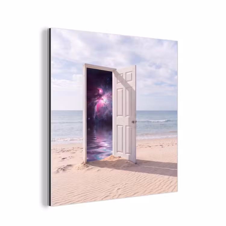 Alu-Dibond-Bild - Tür – Strand – Kosmos — 1