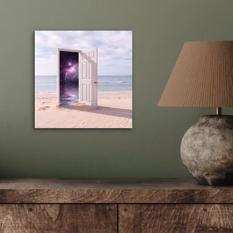 Alu-Dibond-Bild - Tür – Strand – Kosmos — 3