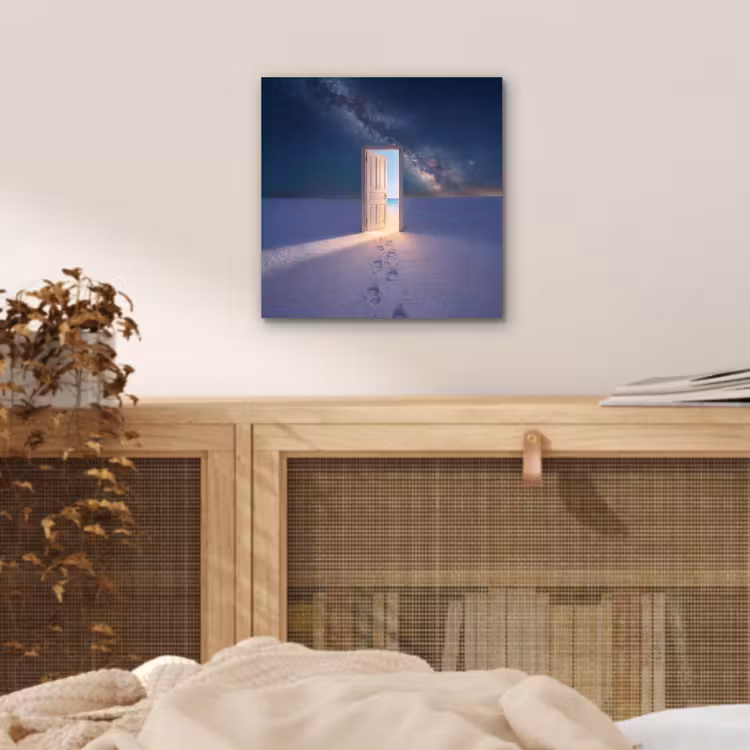 Alu-Dibond-Bild - Tür – Schnee – Strand — 4