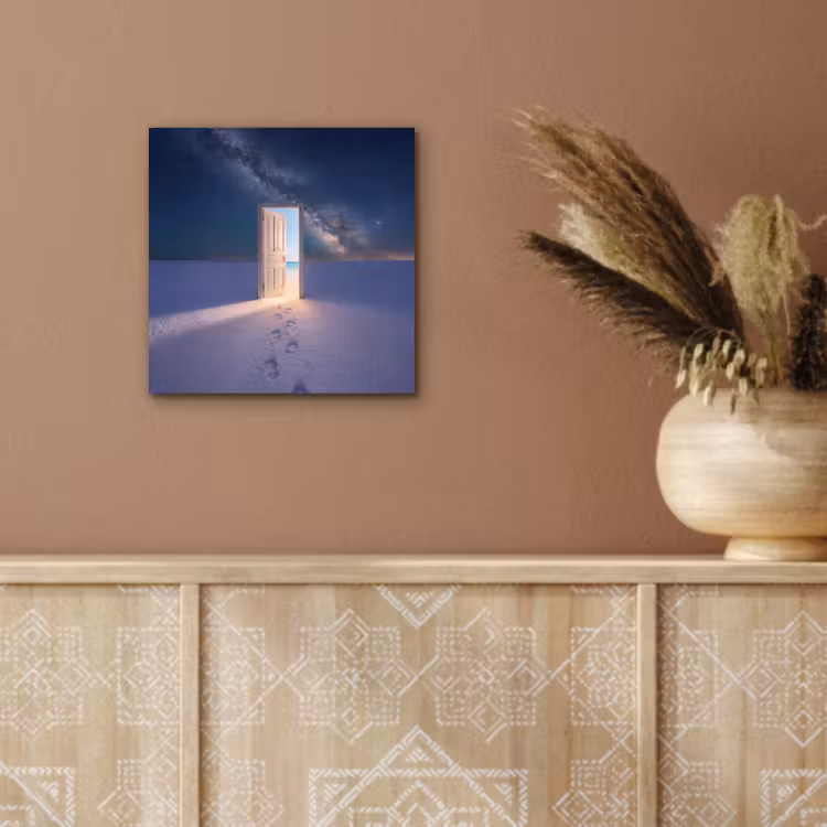 Alu-Dibond-Bild - Tür – Schnee – Strand — 5