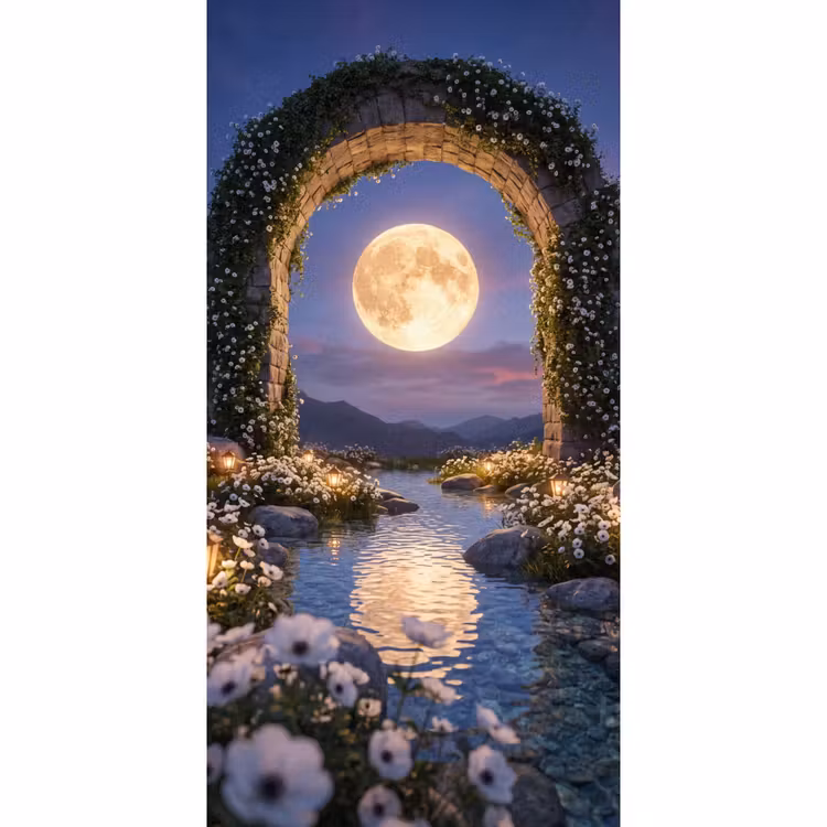 Tapete - Bogen – Mond – Nacht — 2