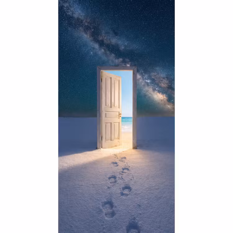 Tapete - Tür – Schnee – Strand — 2