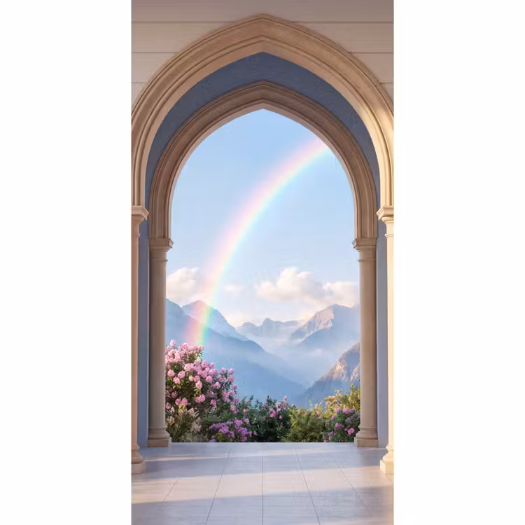 Tapete - Bogen – Berge – Regenbogen — 2