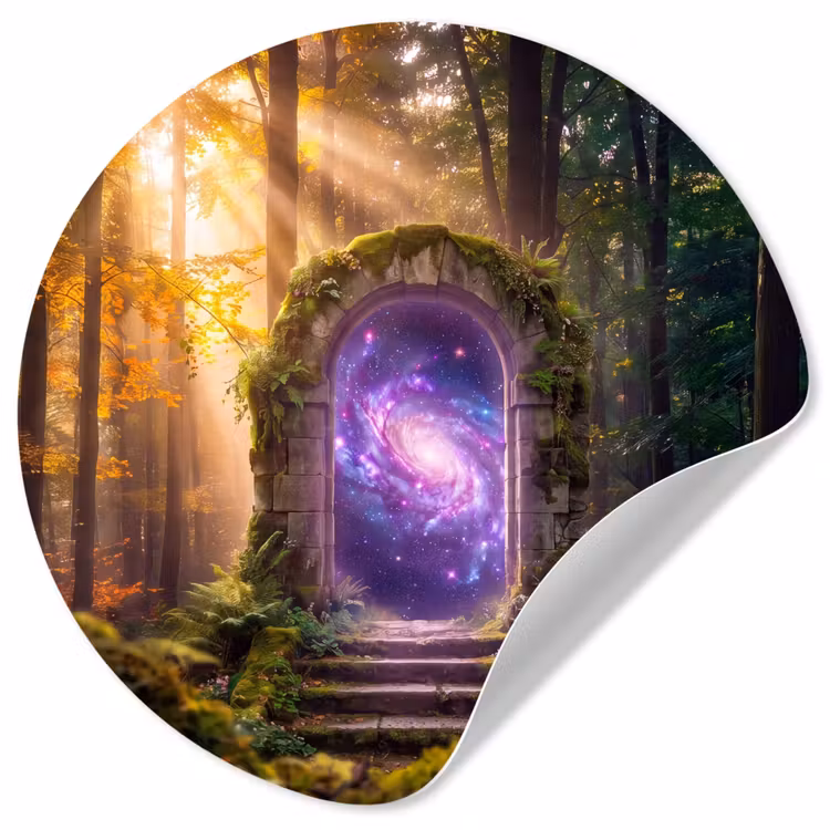 Runde Tapete - Tor – Kosmos – Wald — 1