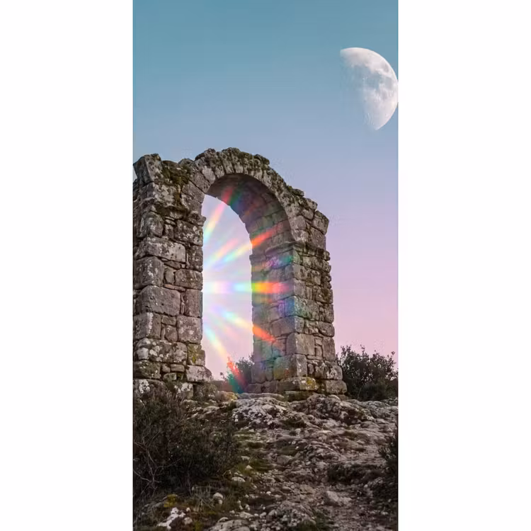 Tapete - Bogen – Regenbogen – Mond — 2