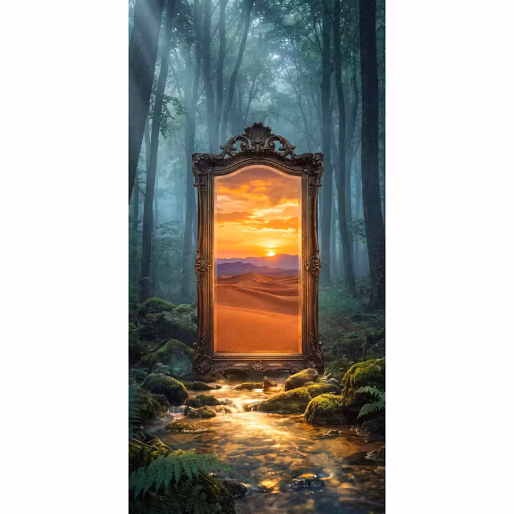 Tapete - Spiegel – Wald – Natur — 2