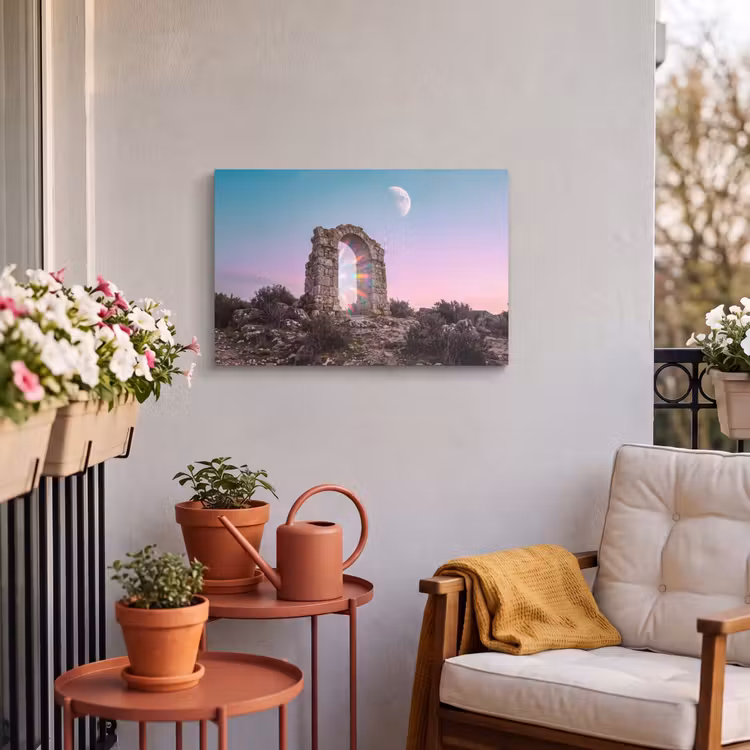 Outdoor Leinwand - Bogen – Regenbogen – Mond — 3