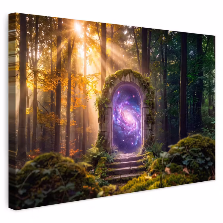 Outdoor Leinwand - Tor – Kosmos – Wald — 1