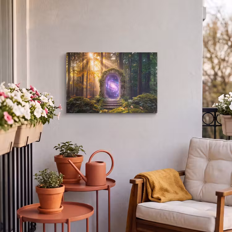Outdoor Leinwand - Tor – Kosmos – Wald — 3