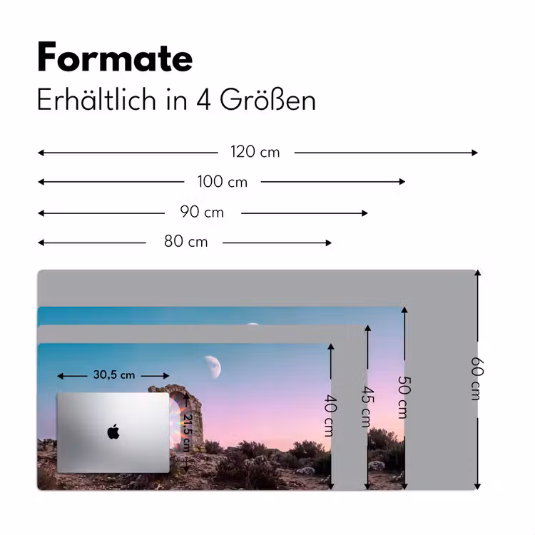 Schreibtischunterlage - Bogen – Regenbogen – Mond — 5