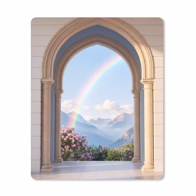Mauspad - Bogen – Berge – Regenbogen — 1