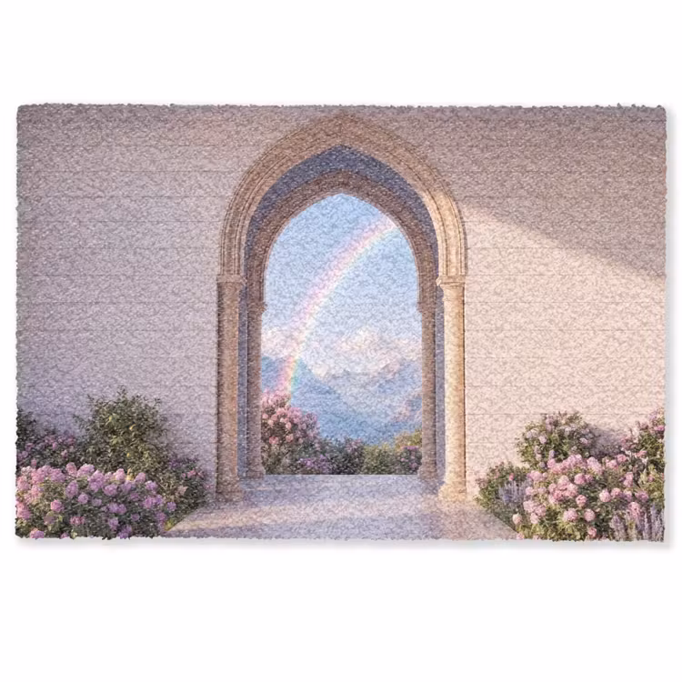 Fußmatte - Bogen – Berge – Regenbogen — 1
