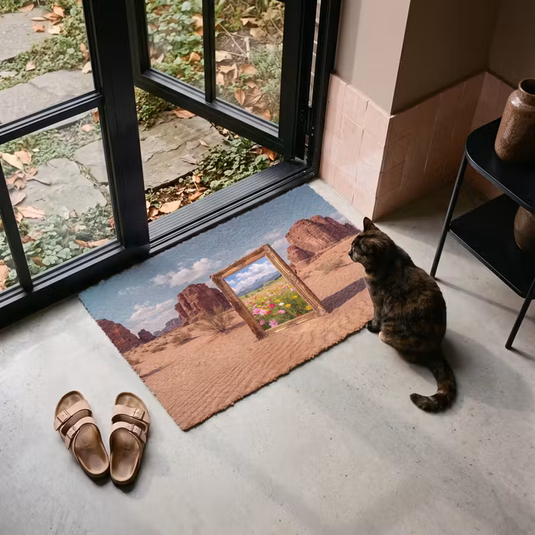Fußmatte - Rahmen – Wüste – Blumen — 2