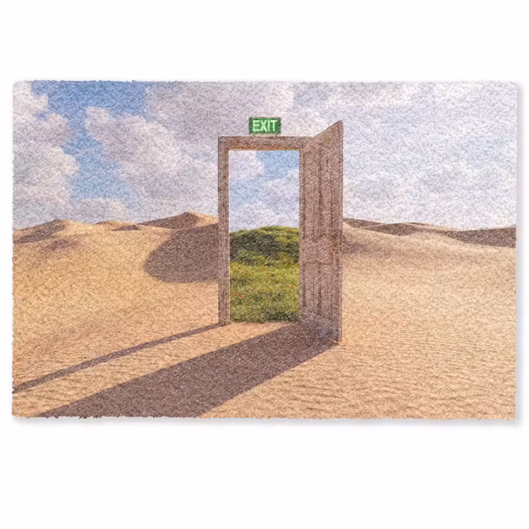Fußmatte - Tür – Wüste – Gras — 1