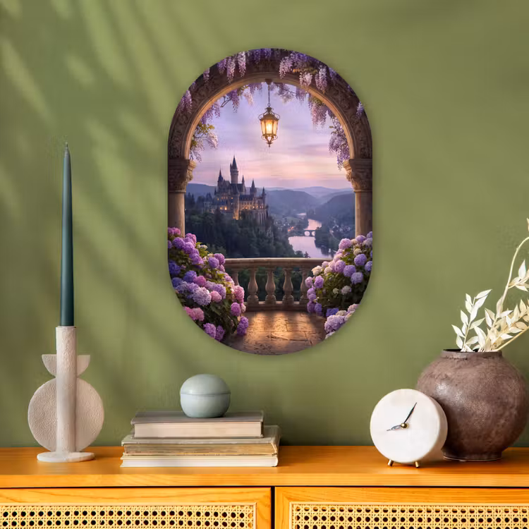 Forexbild Oval - Schloss – Fluss – Abend — 3