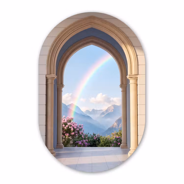 Forexbild Oval - Bogen – Berge – Regenbogen — 1