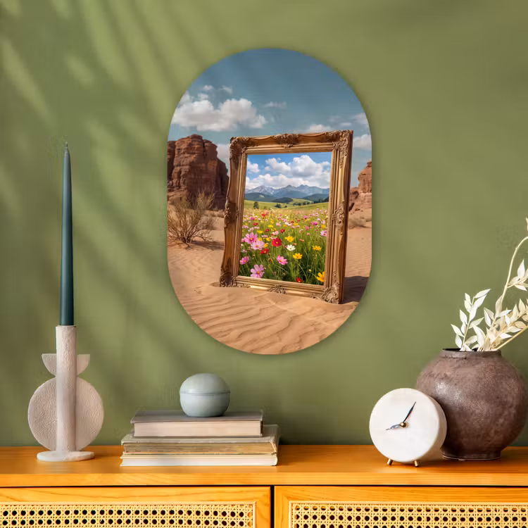 Forexbild Oval - Rahmen – Wüste – Blumen — 3