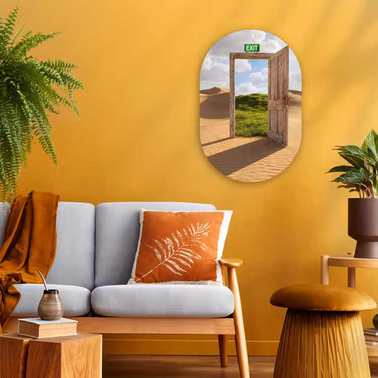 Forexbild Oval - Tür – Wüste – Gras — 2