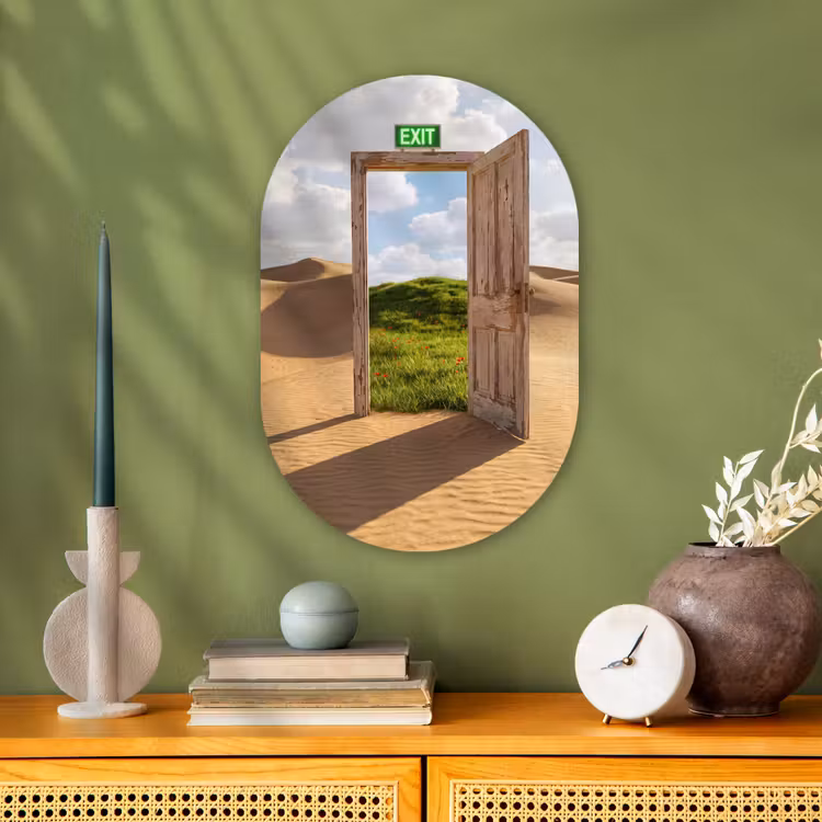Forexbild Oval - Tür – Wüste – Gras — 3