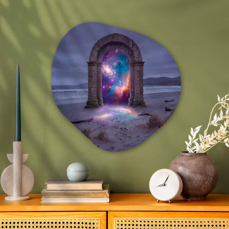 Glasbild Organische Form - Tor – Strand – Raum — 2