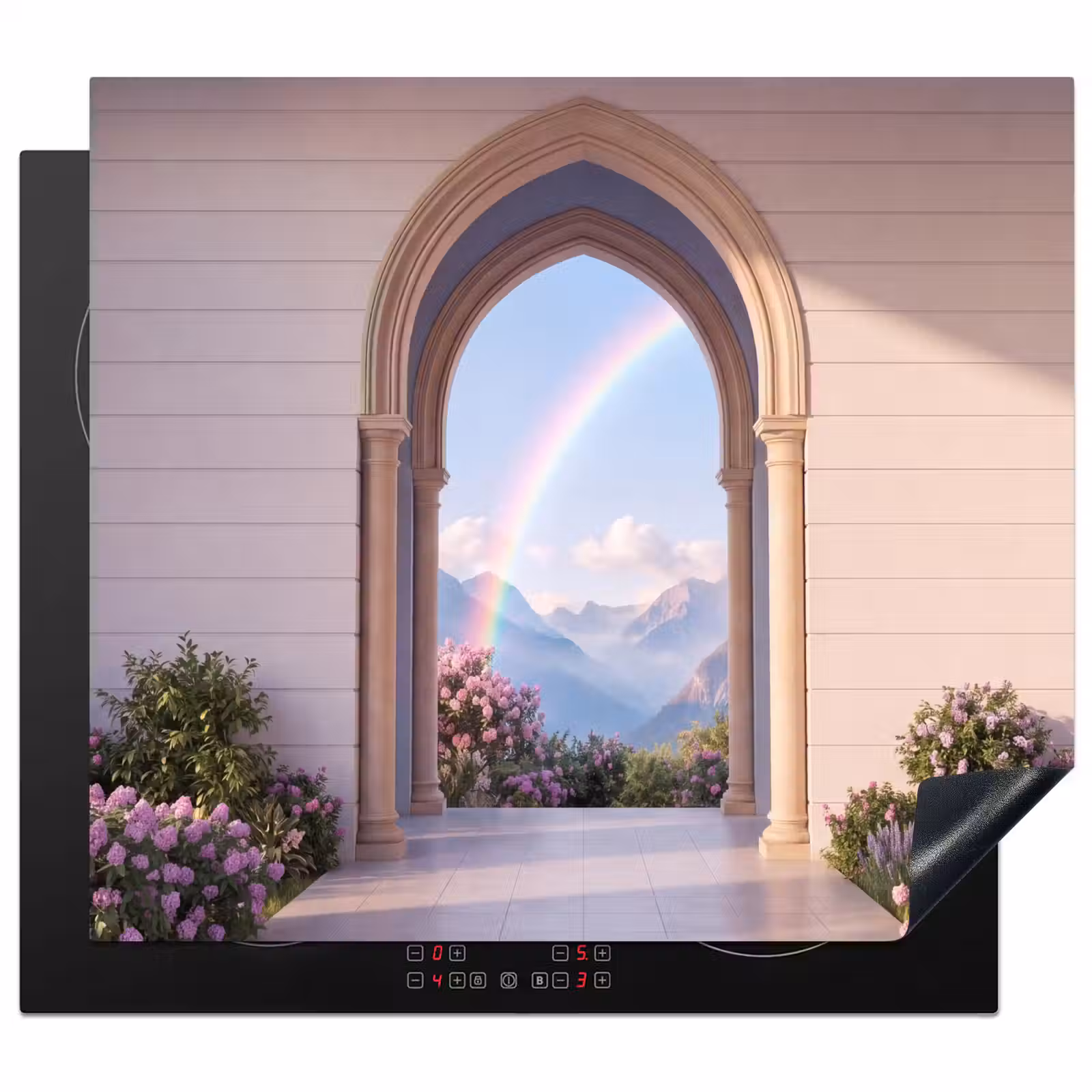 Herdabdeckplatte - Bogen – Berge – Regenbogen — 1