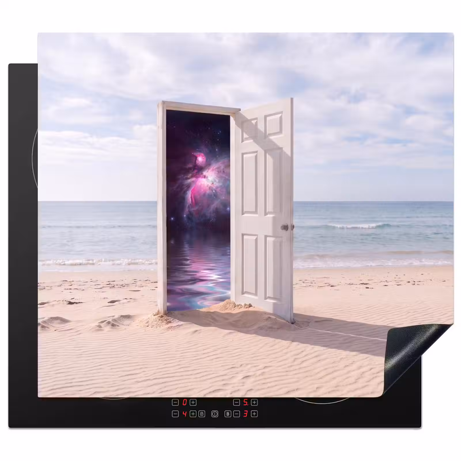 Herdabdeckplatte - Tür – Strand – Kosmos — 1