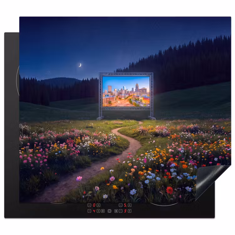 Herdabdeckplatte - Bildschirm – Stadt – Natur — 1