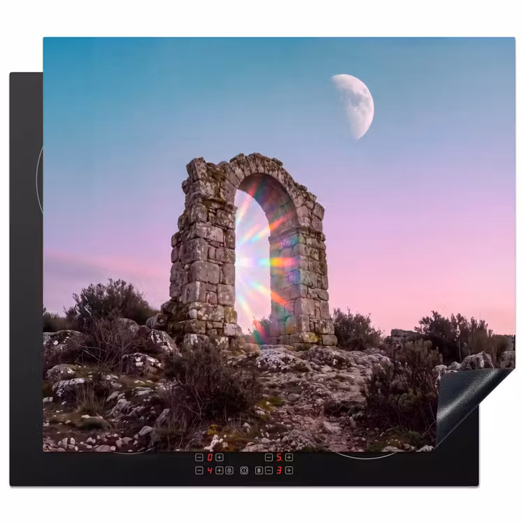 Herdabdeckplatte - Bogen – Regenbogen – Mond — 1