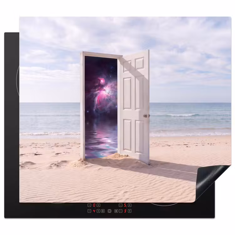 Herdabdeckplatte - Tür – Strand – Kosmos — 1