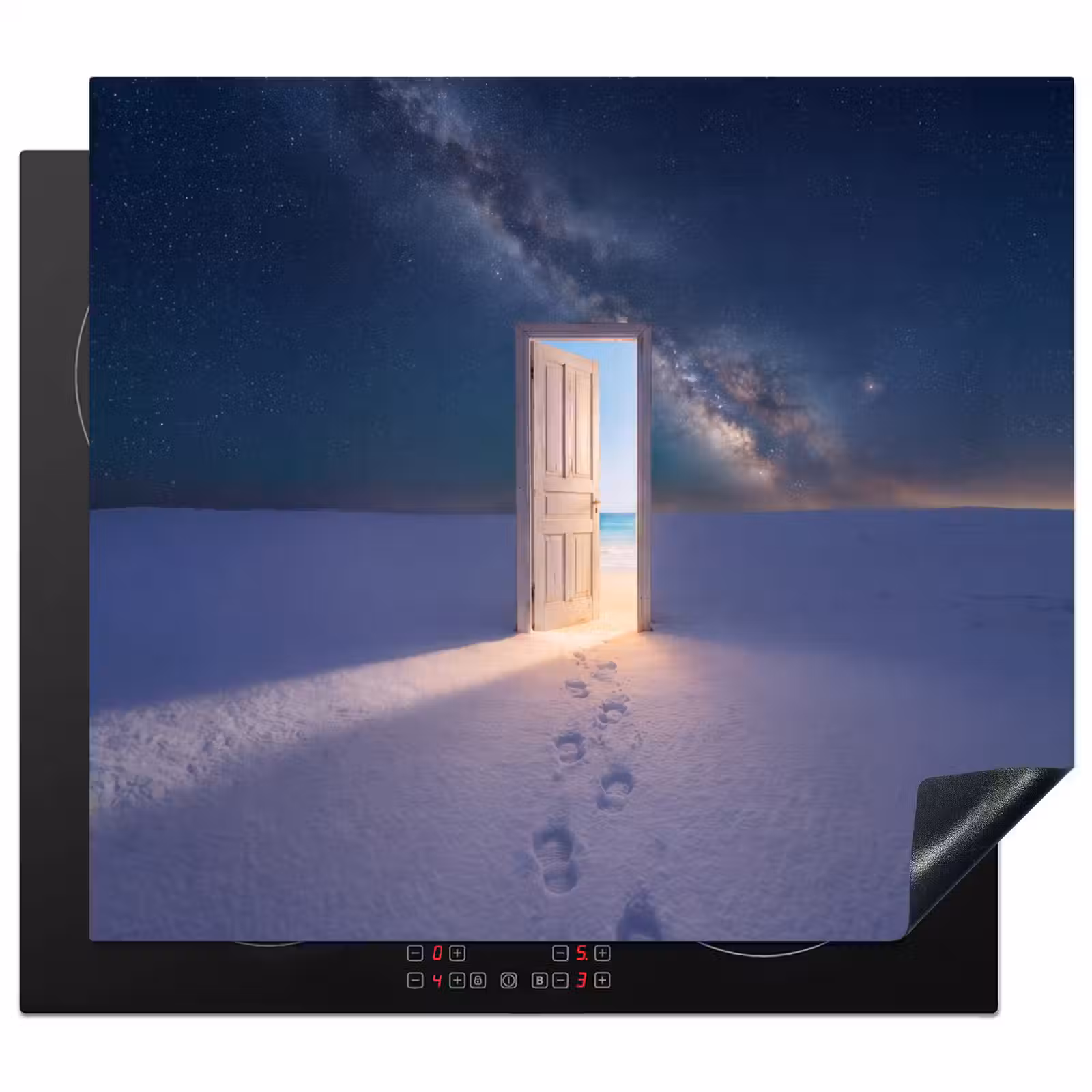 Herdabdeckplatte - Tür – Schnee – Strand — 1