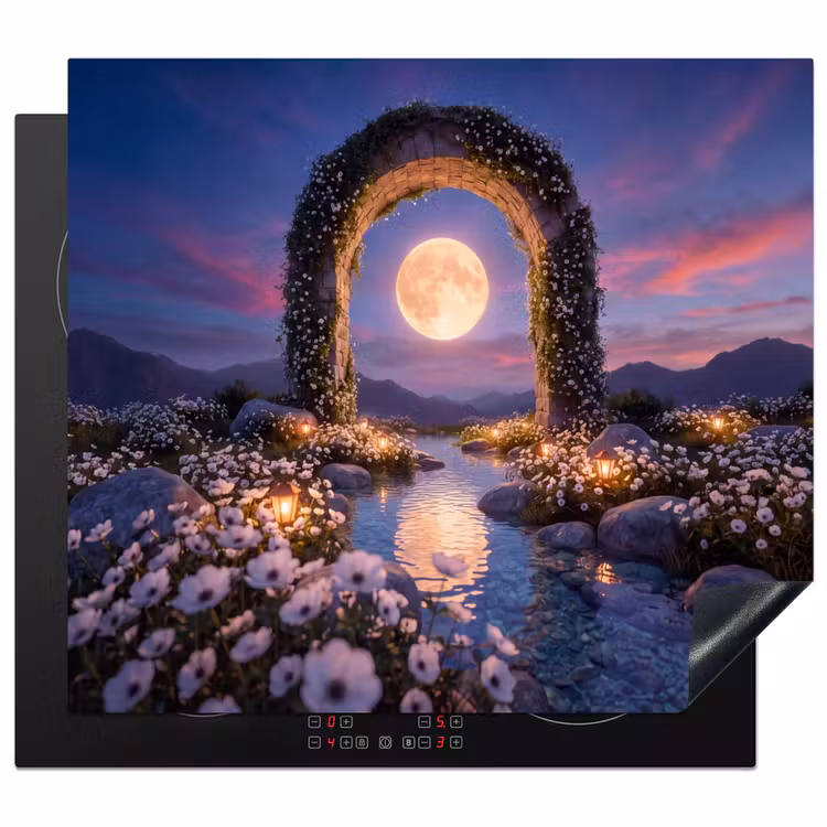 Herdabdeckplatte - Bogen – Mond – Nacht — 1