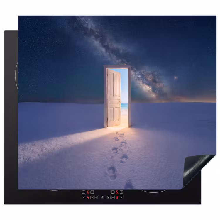 Herdabdeckplatte - Tür – Schnee – Strand — 1
