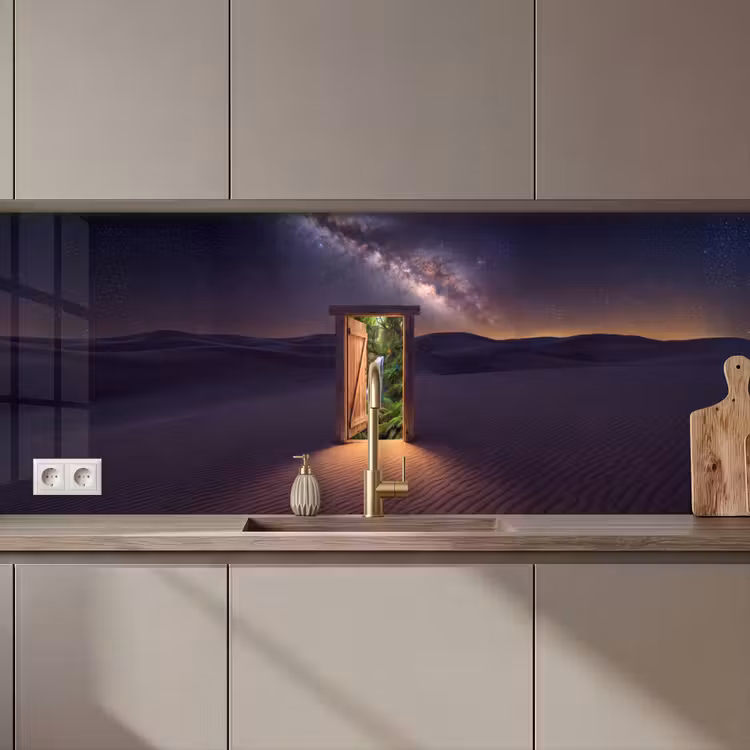 Küchenrückwand - Tür – Wüste – Natur — 1