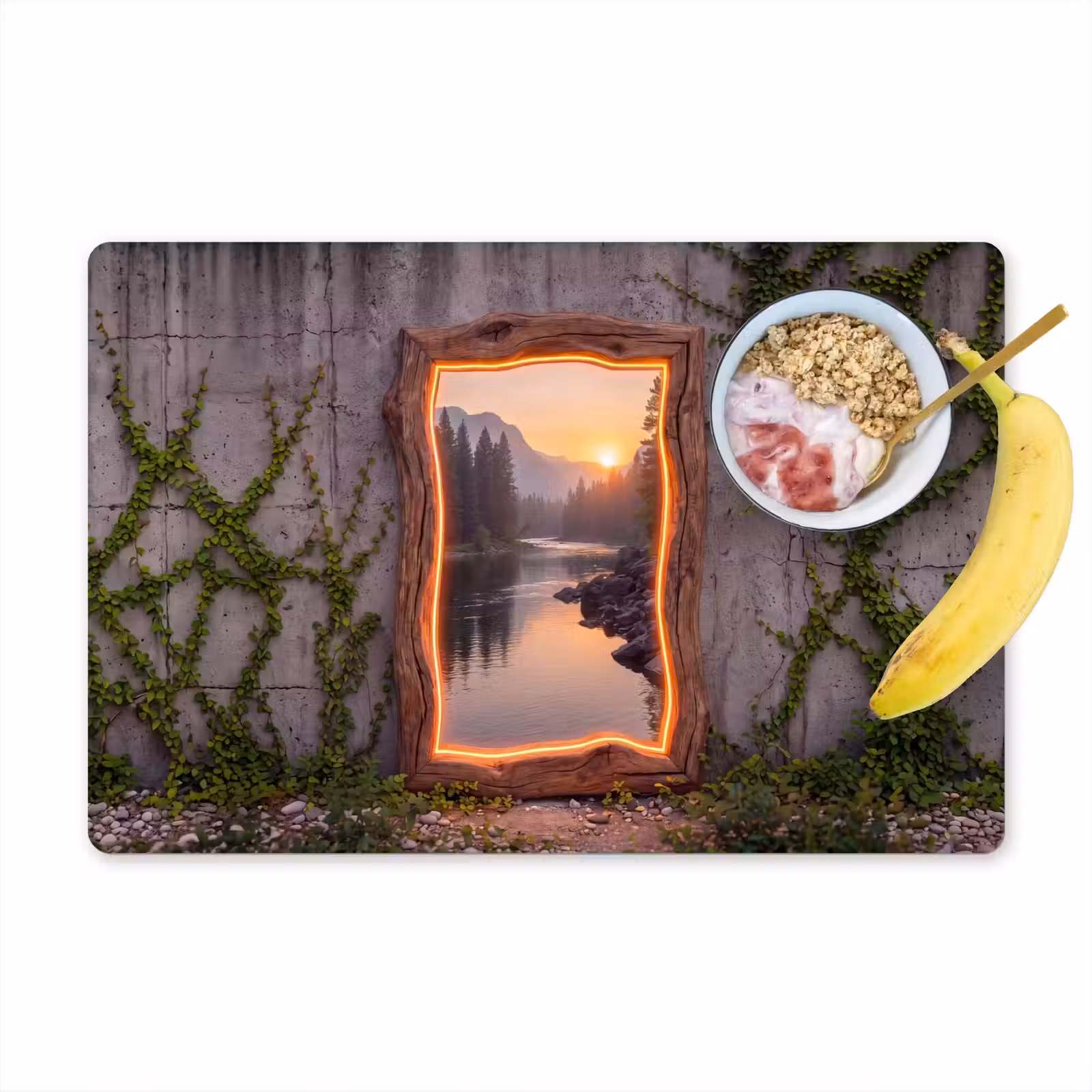 Tischset - 6 Stück - Landschaft – Rahmen – Licht — 1