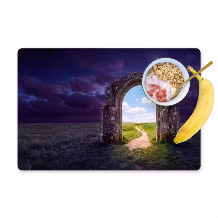 Tischset - 6 Stück - Bogen – Landschaft – Kontrast — 1