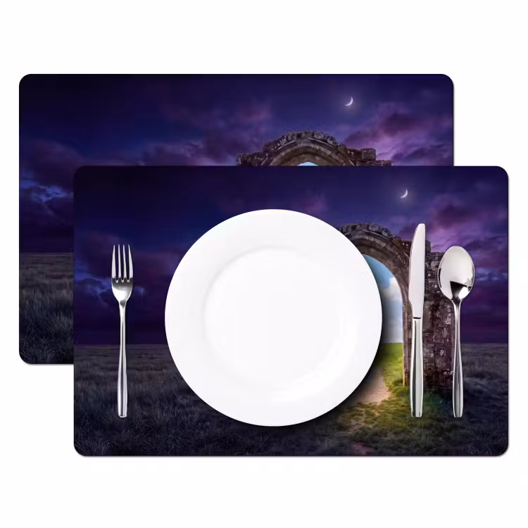 Tischset - 6 Stück - Bogen – Landschaft – Kontrast — 2