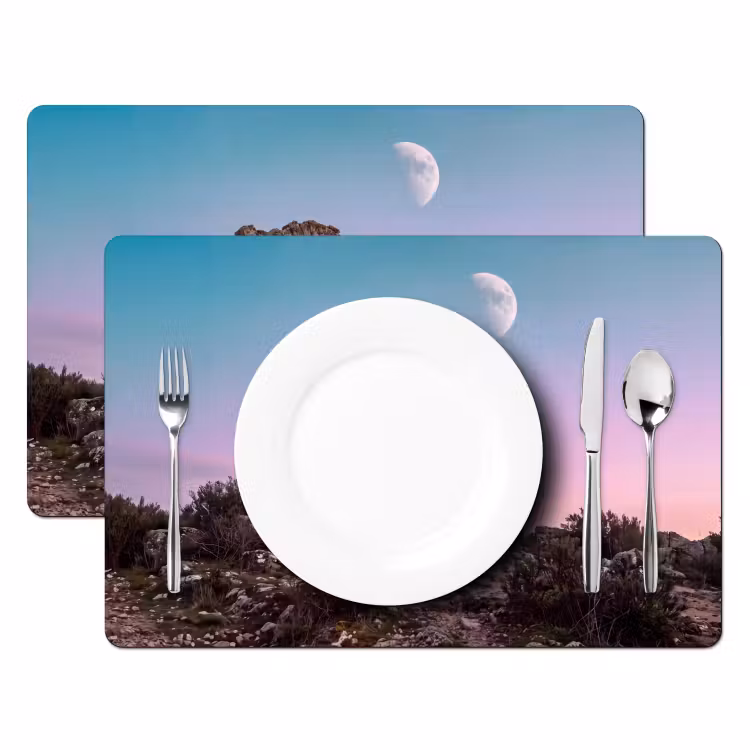 Tischset - 6 Stück - Bogen – Regenbogen – Mond — 2