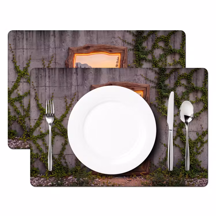Tischset - 6 Stück - Landschaft – Rahmen – Licht — 2