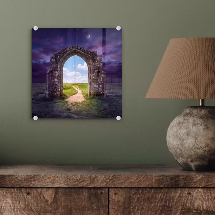 Glasbild - Bogen – Landschaft – Kontrast — 4