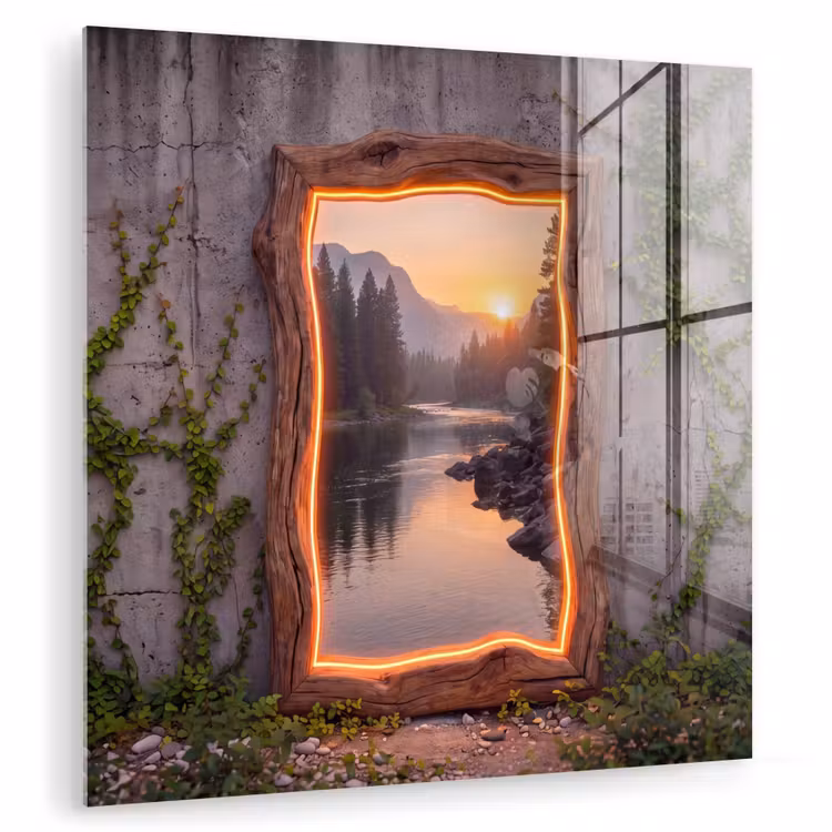 Glasbild - Landschaft – Rahmen – Licht — 1