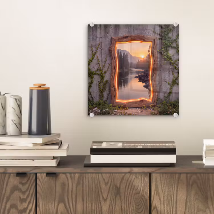 Glasbild - Landschaft – Rahmen – Licht — 2